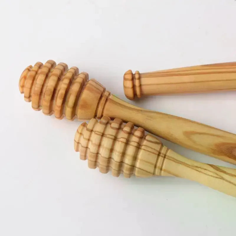 Handmade Olive Wood Honey Dipper Stirrer Spoon – 10 & 15 cm Honey Dipper Qme