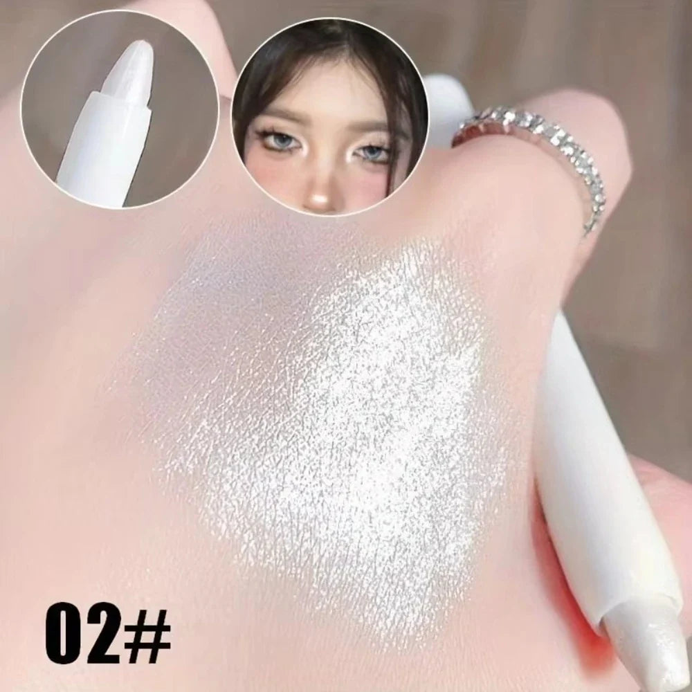 Shimmering Glitter Highlight Eyeshadow Pencil – Bright Eyes Glitter Eyeshadow Pencil Qme Shimmer White