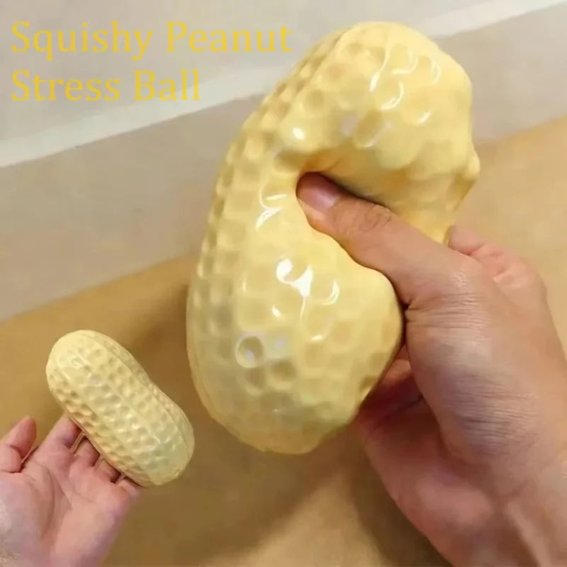 Squishy Peanut Squeeze Ball – Slow Rebound Fidget Sensory Toy Fidget Squeeze Toy Qst