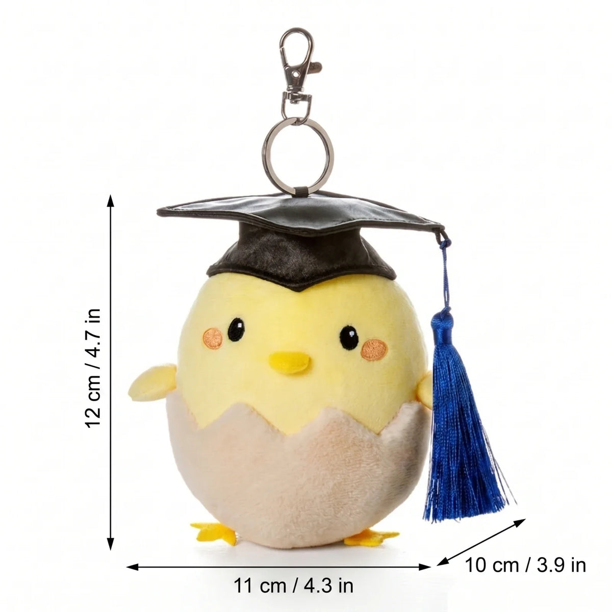 Graduation Egg Plush Keychain Bag Charm Accessory Plush Keychain Charm Qme