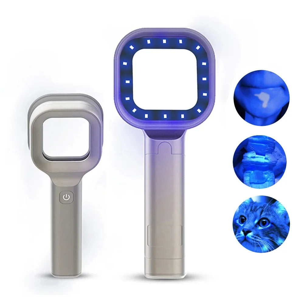 Wood's Lamp UV Skin Analyzer – Handheld 365nm LED for Pets & Humans UV Skin Analyzer Qst