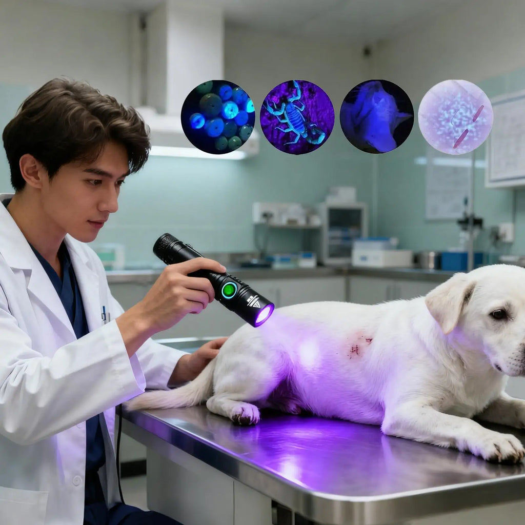 UV Black Light Flashlight – Pet Stain & Urine Detector UV Pet Stain Detector Qme