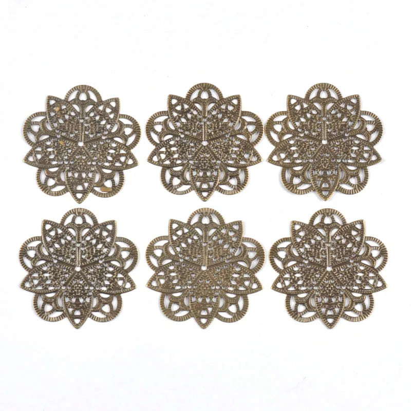 Flower Filigree Wraps Connectors for DIY Jewelry Making Jewelry Filigree Connectors Qme
