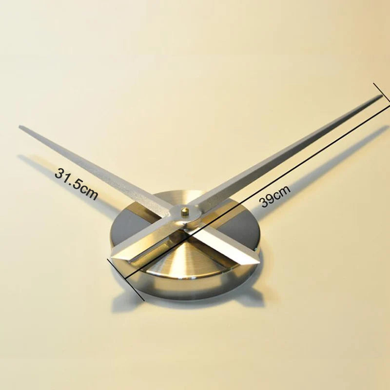 Large 3D DIY Metal Wall Clock – Modern Minimalist Home Decor 3D Wall Clock Qme