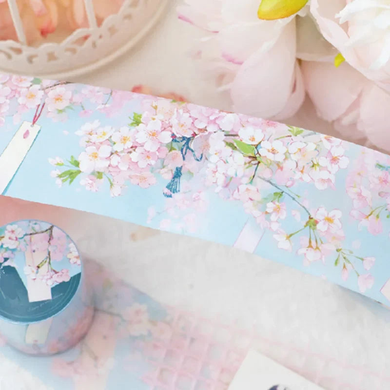 Sakura Cherry Blossom Washi Tape 2m | DIY Scrapbooking Decorative Washi Tape Qme