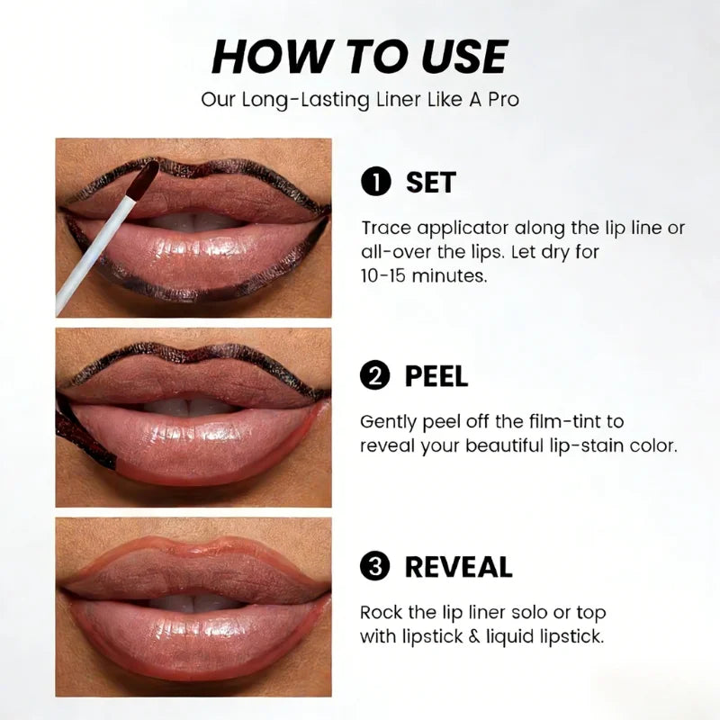 24-Hour Peel Off Lip Tint | Waterproof Long Lasting Stain Peel Off Lip Tint Qme