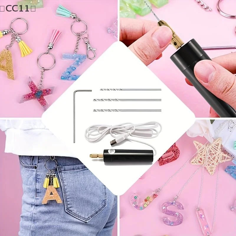 USB Handheld Electric Drill for Resin & Jewelry Making – CC11 Mini Craft Drill Qme