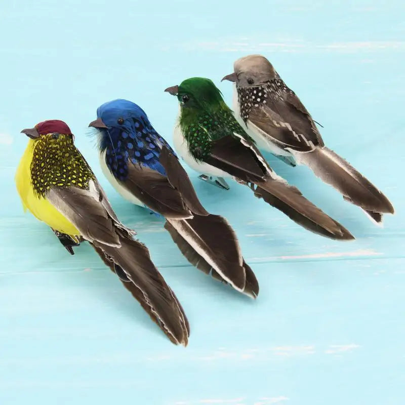 Simulation Feather Bird Garden Decor – Realistic Fake Bird Ornament Garden Bird Ornament Qme