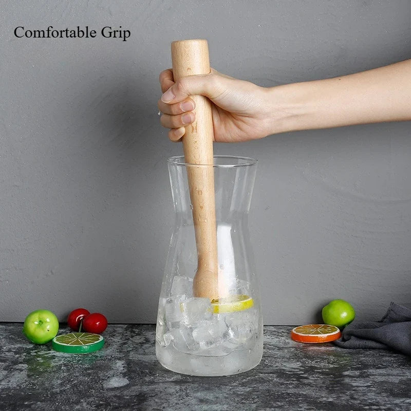 2-Pc Beechwood Muddler Set – Cocktails, Milk Tea & Ice Cocktail Muddler Set Qme