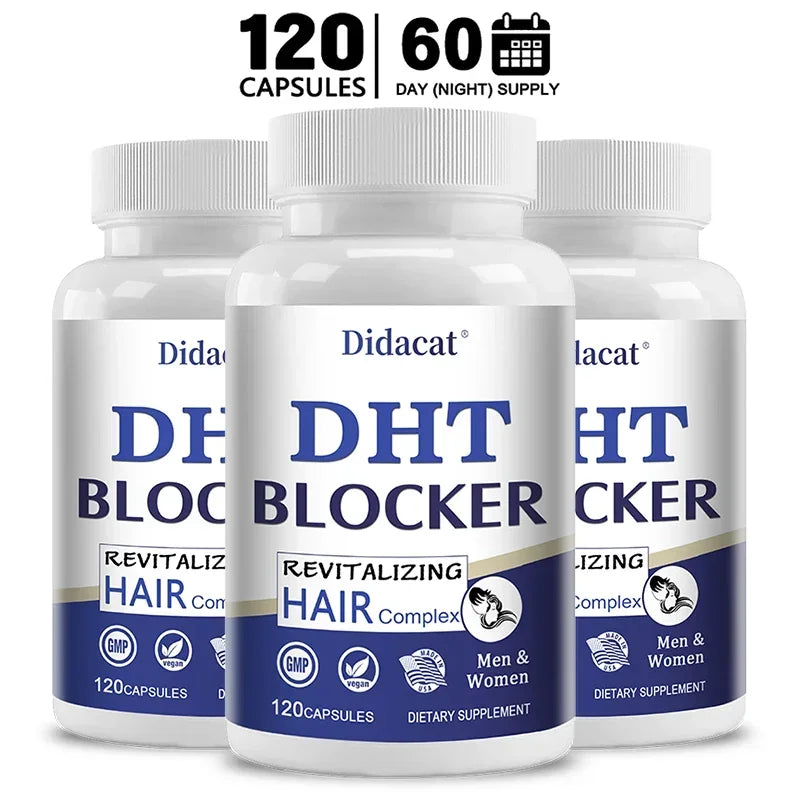 DHT Blocker Hair Growth Supplement – Biotin & Saw Palmetto Hair Growth Supplement Qst 120 count-3bottle