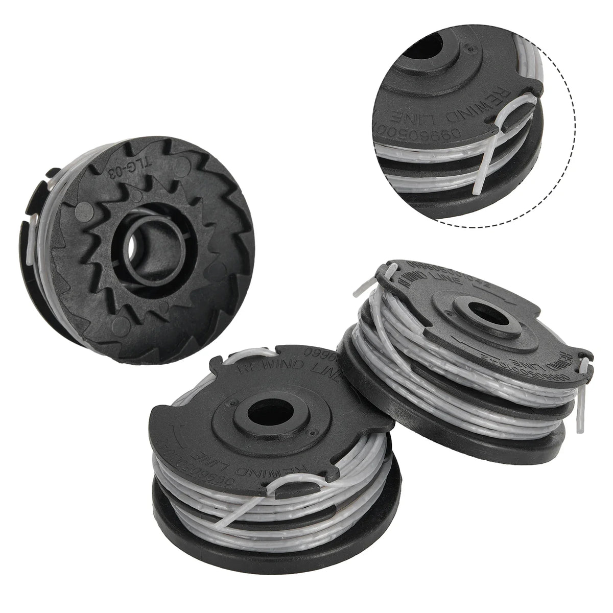 Greenworks G40LT G40LTK2 Replacement Line Spools 3-Pack Trimmer Replacement Spool Qme