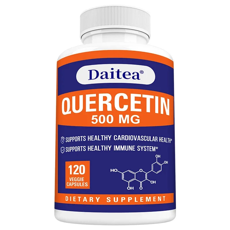 Quercetin 500mg Capsules – Antioxidant & Immune Support Quercetin Supplement Qst 120 count-1 bottle