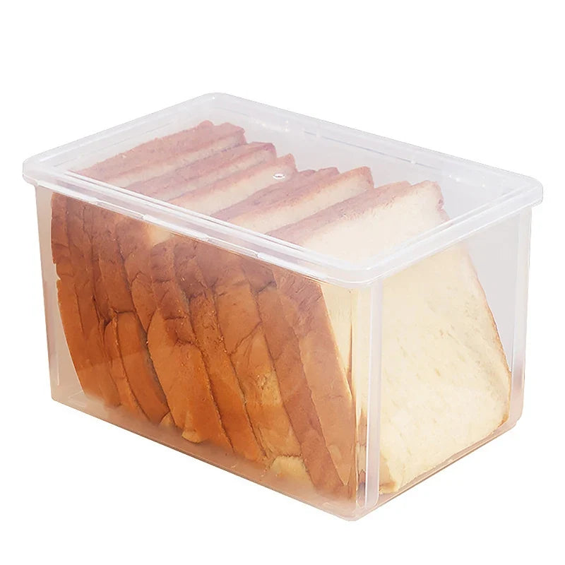 Airtight Cake & Bread Container – Clear Fridge Storage Box Food Storage Container Qme