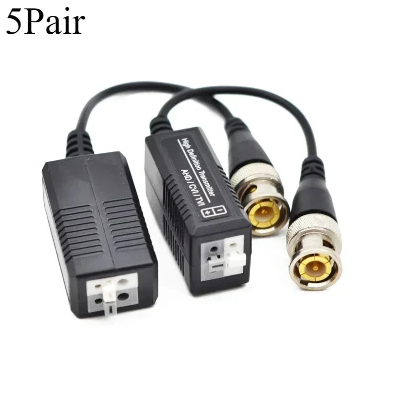 5-Pair Passive UTP Video Balun BNC Cat5 CCTV Transceivers CCTV Video Balun Qme 5Pair