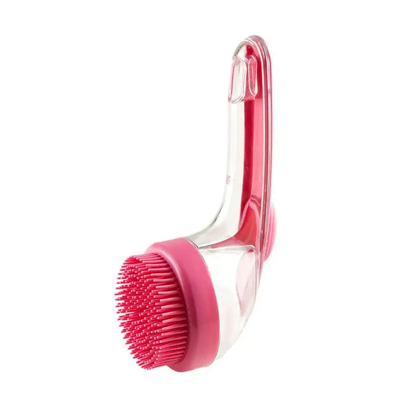 Long Handle Silicone Pet Bath Brush – Cat & Dog Grooming Pet Grooming Brush Qme A4