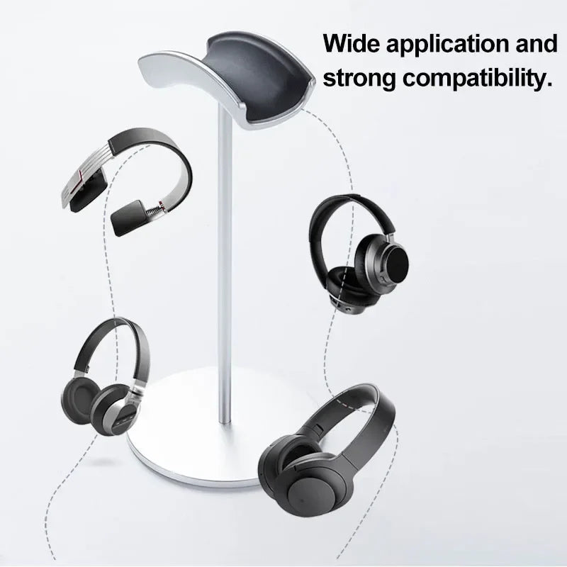 Aluminum Headphone Stand & Non-Slip Headset Holder | Desk Organizer Headphone Stand Qme