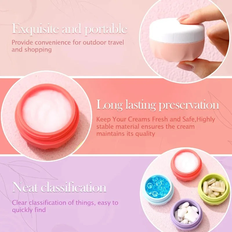 Leak-Proof Silicone Travel Jars 30ml – Refillable Cosmetic Containers Silicone Travel Jars Qme