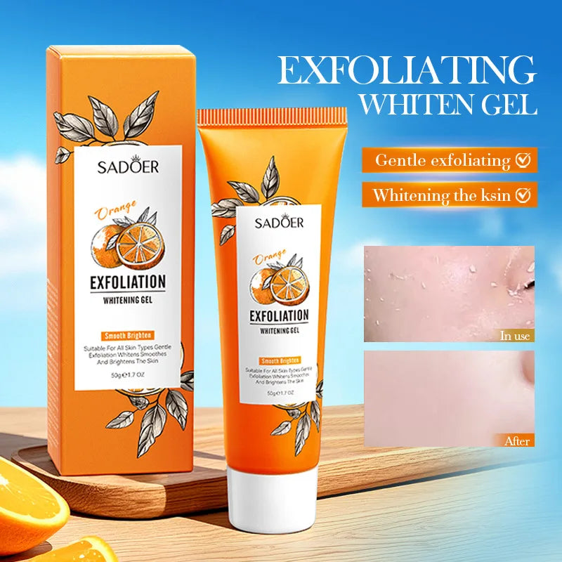 Orange Exfoliating Peeling Gel Face Scrub | Korean Skincare Face Exfoliating Scrub Qst 50g-1pc