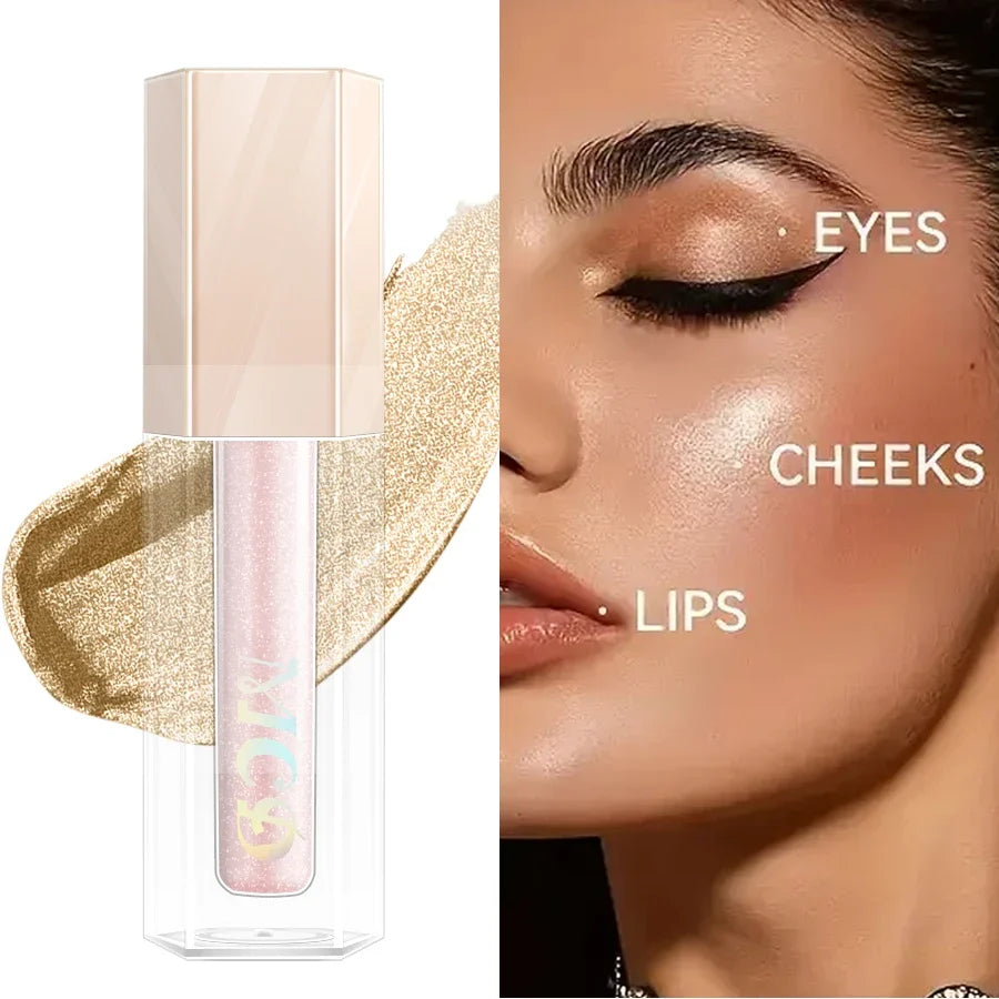 7-Color Liquid Highlighter & Contour Bronzer | Shimmer Glow Liquid Highlighter Qme