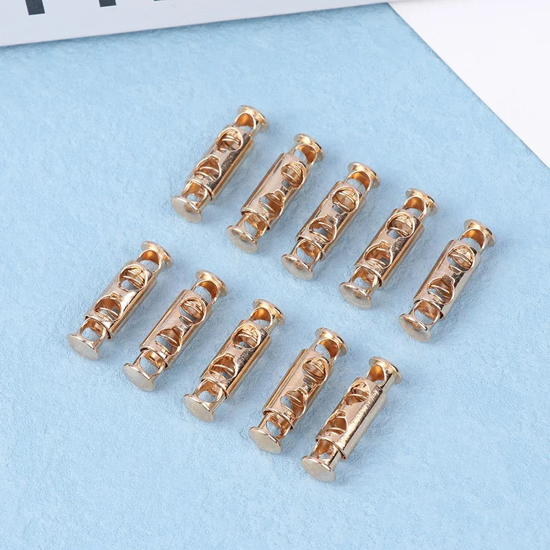 Metal Double Hole Spring Cord Lock Buckles – 10pcs Fasteners Cord Lock Buckle Qme