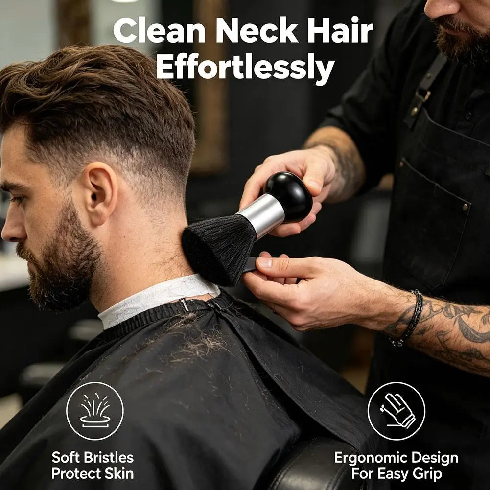 Professional Neck Duster Barber Brush – Soft Bristle Hair Sweep Barber Neck Duster Qme
