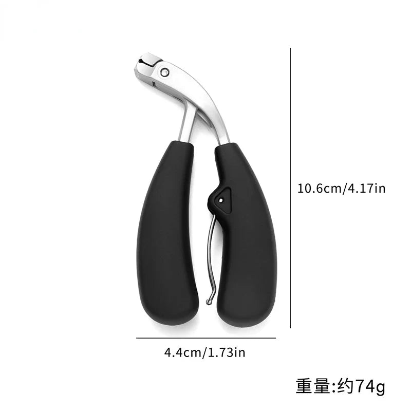 Curved Nail Clippers – Large Opening, Anti-Splash Storage Nail Clippers Qme Oblique elbow-Silver