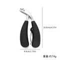 Curved Nail Clippers – Large Opening, Anti-Splash Storage Nail Clippers Qme Oblique elbow-Silver