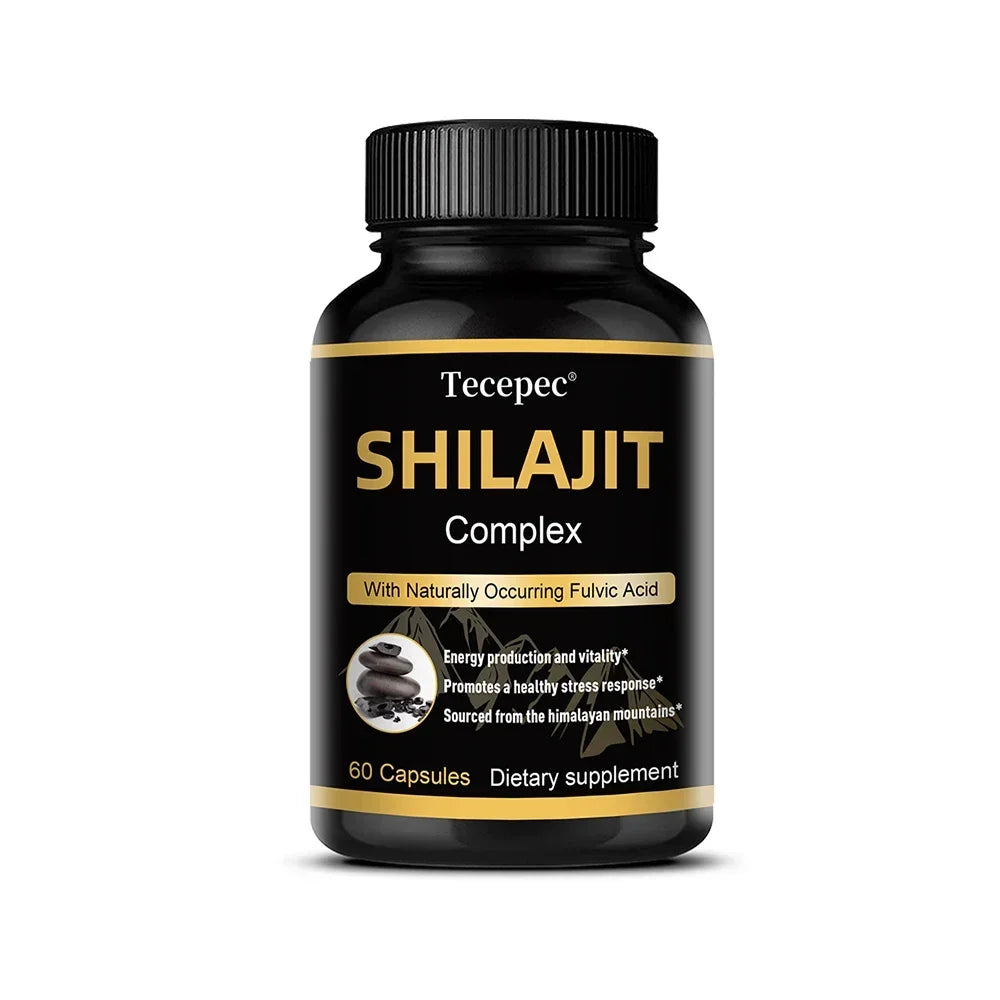 Shilajit & Ginseng Capsules – Fulvic Acid & Trace Minerals Herbal Supplement Qst 60 count 1 bottle