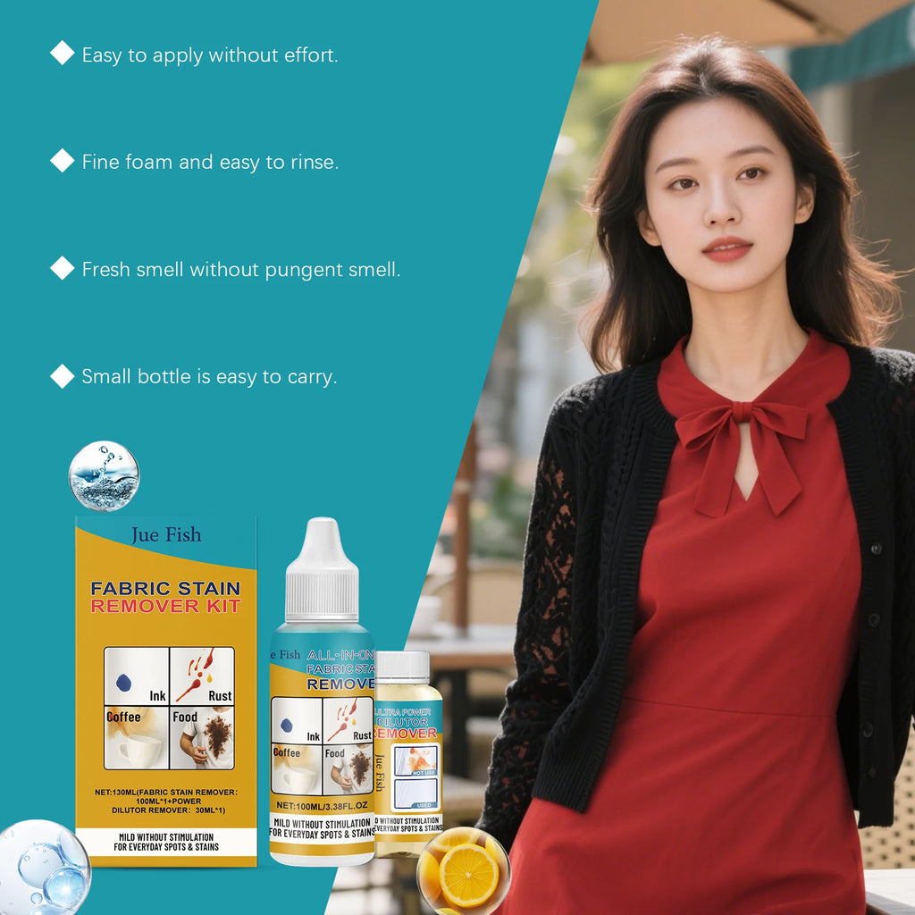 130ml Fabric Stain Remover Kit – Brightening & Softening Fabric Stain Remover Qst