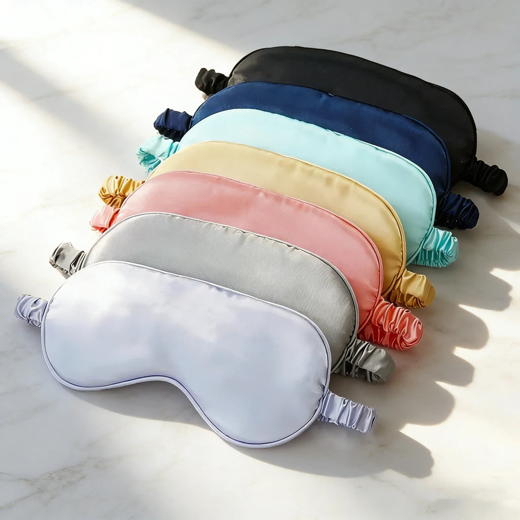 Mulberry Silk Sleep Mask – 100% Blackout Eye Cover Silk Sleep Mask Qme