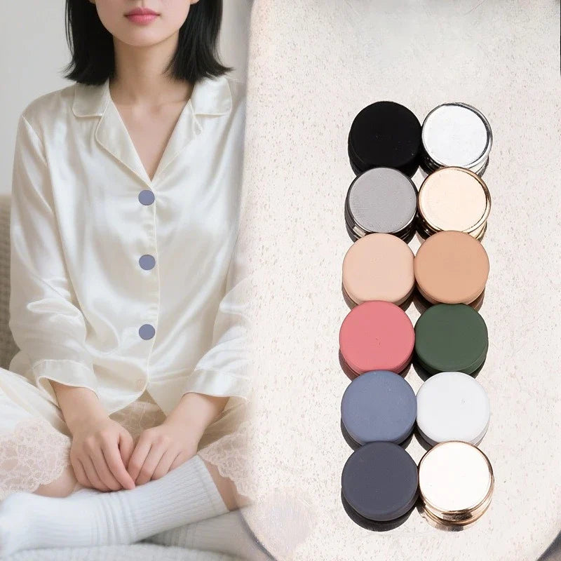 6 Pairs Seamless Metal Scarf Clips – Multi-Color Quick Styling Scarf Clips Qme