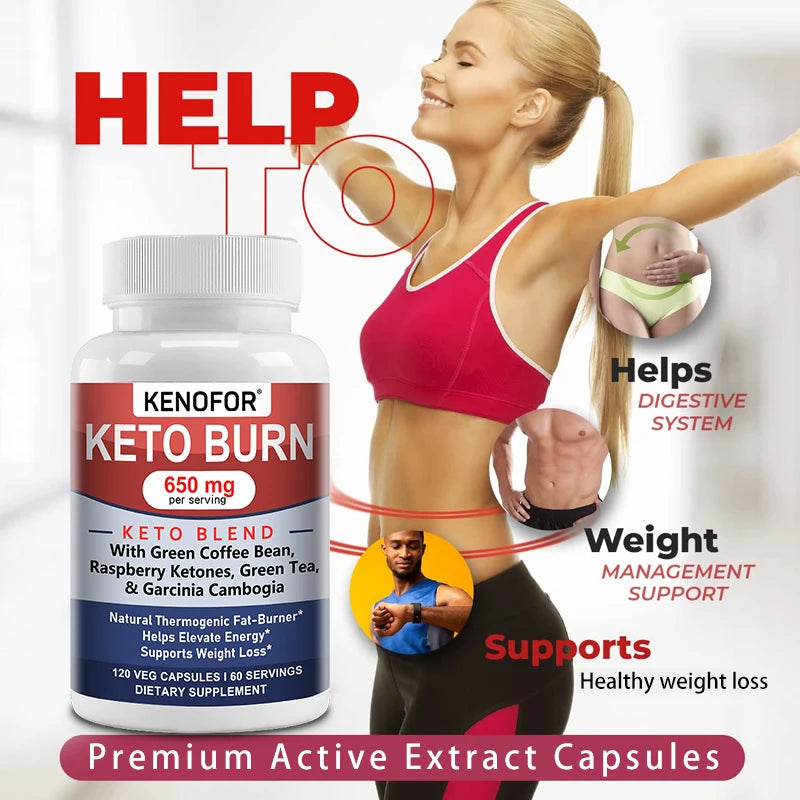 Keto BHB Capsules – Natural Energy, Focus & Wellness | 120ct Dietary Supplement Qst