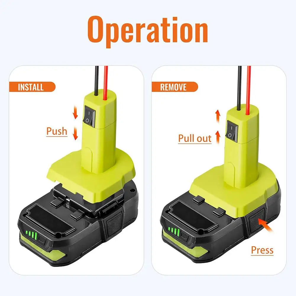Ryobi 18V Battery Jump Starter Adapter & Booster Cables Jump Starter Adapter Qme