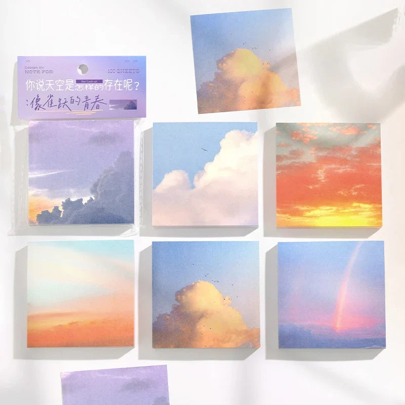 Colorful Clouds To-Do List Notepad – 100–600 Sheets, 7 Colors To-Do List Notepad Qme