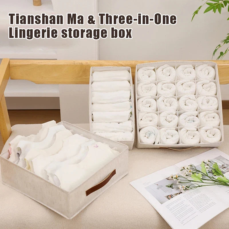 Wardrobe Drawer Organizer for Clothes, Ties, Socks & Bras Drawer Organizer Qme