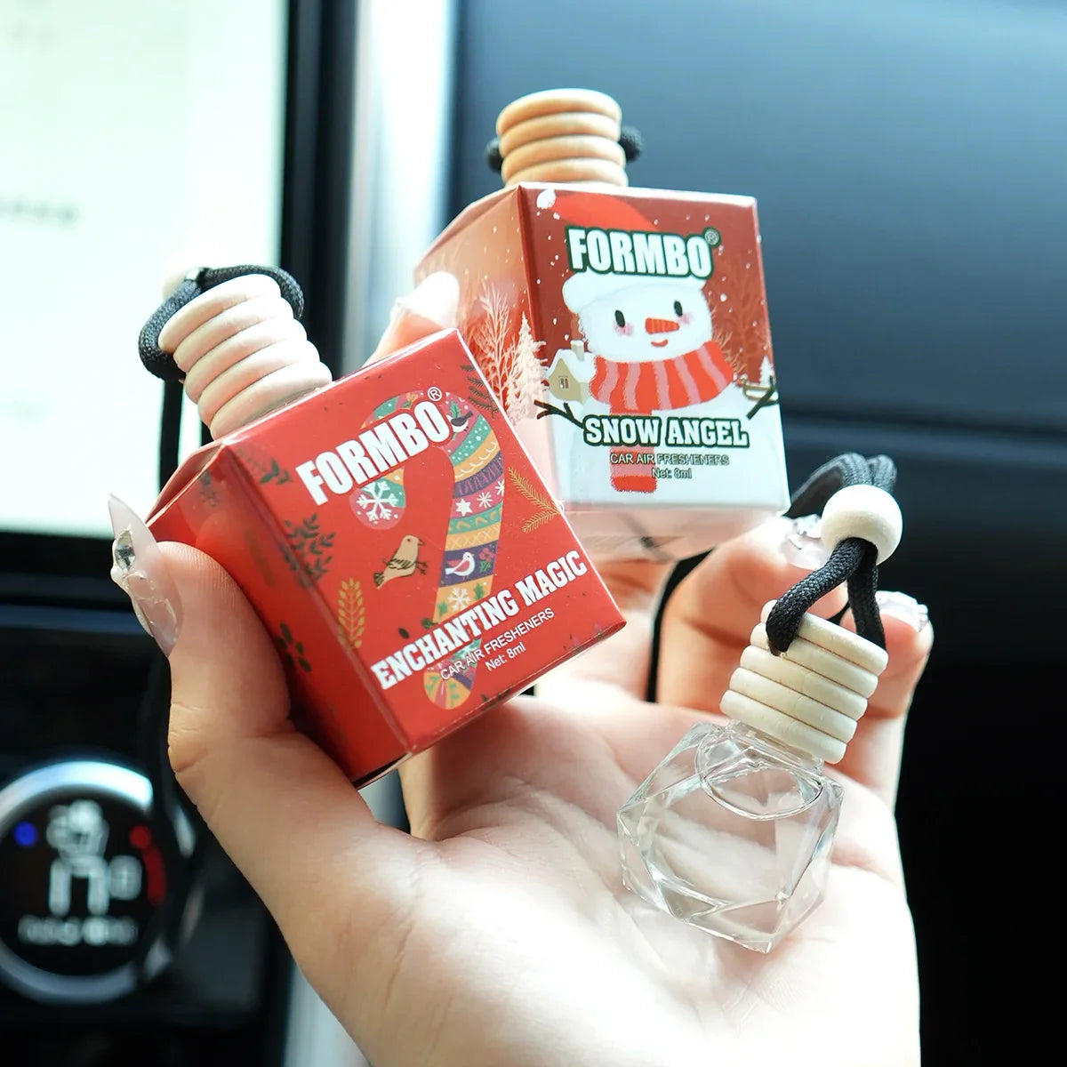 Christmas Car Air Freshener Aromatherapy Hanging Diffuser Set Car Air Freshener Qme