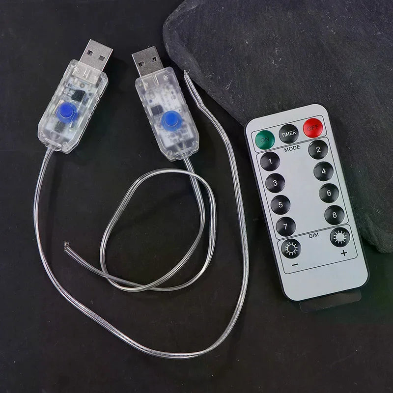 USB LED Strip Light Remote Controller – 8 Modes | Christmas LED Strip Controller Qme