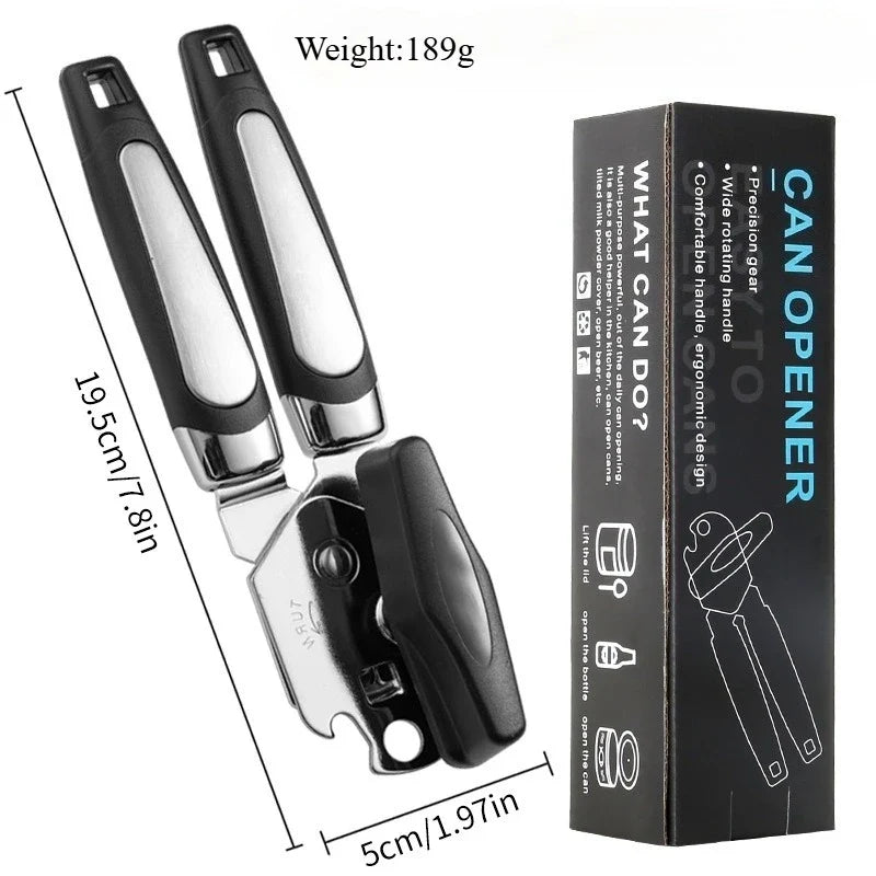 3-in-1 Stainless Steel Manual Can & Bottle Opener Tool Can & Bottle Opener Qme