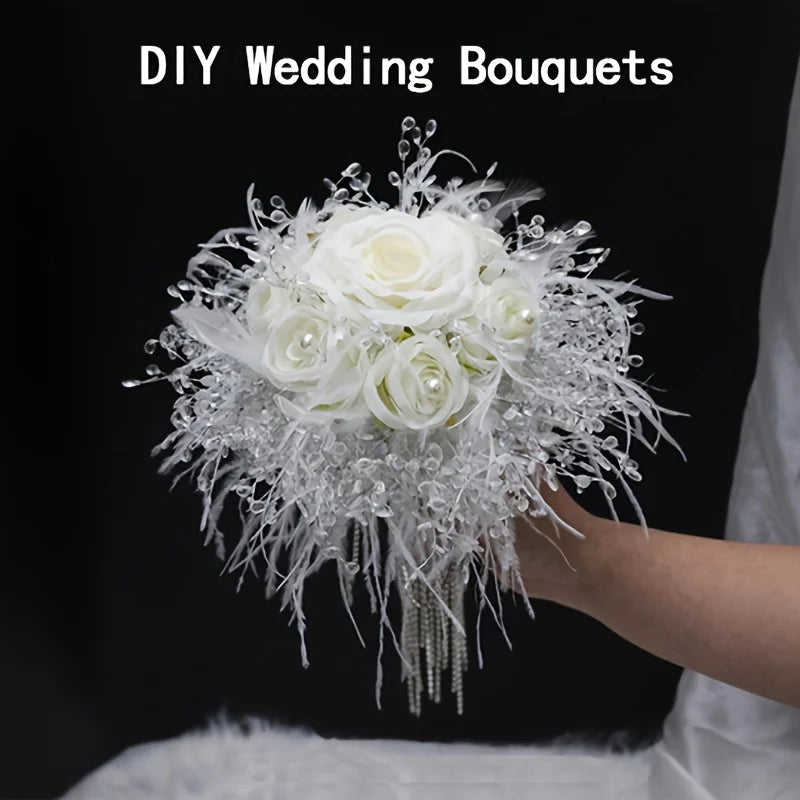 Artificial White Ice Vine Hanging Flower Christmas Tree Decor Artificial Flower Decor Qme