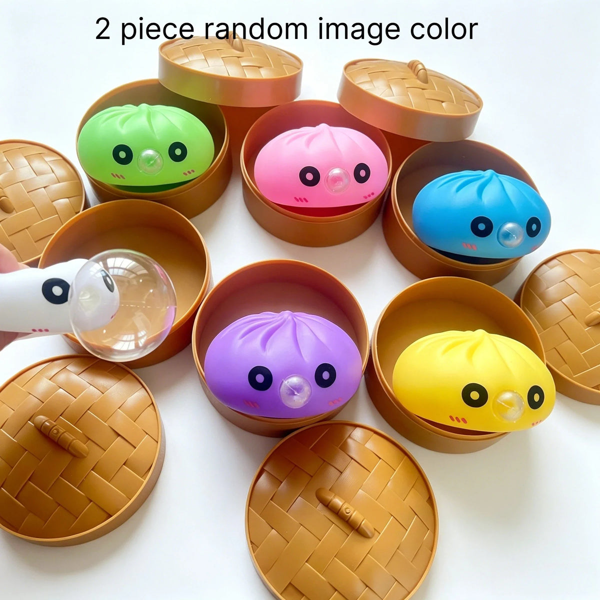Colorful Dumpling Squishy Slow Rebound Squeeze Ball Toy Squishy Fidget Toy Qme 2 piece random image