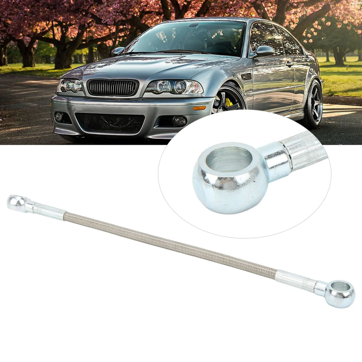 Turbocharger Oil Supply Line 11361705532 Stainless – E36 E46 E39 Turbocharger Oil Line Qme
