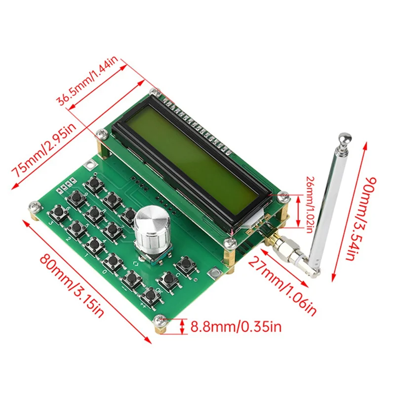 ADF4351 RF Signal Generator 35MHz–4400MHz Precision Frequency RF Signal Generator Qme