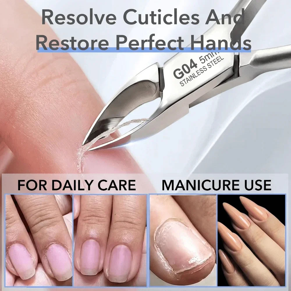 Professional Stainless Steel Cuticle Nipper – Thick Nails Cuticle Nipper Qme