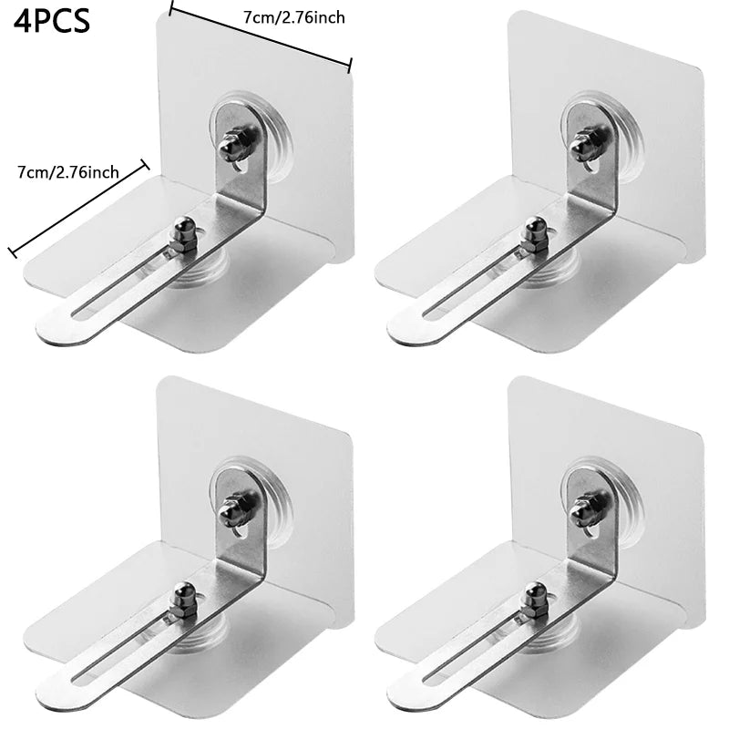 Self-Adhesive Furniture Anchors Anti-Tip Safety Straps | No Drill Furniture Safety Strap Qme 4PCS Big