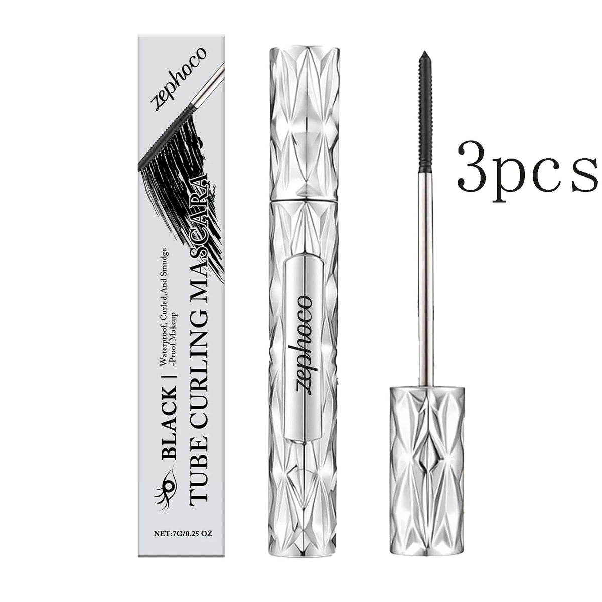 Zephoco Brown Volumizing Curling Mascara – Smudge-Proof Volumizing Mascara Qst 3pcs