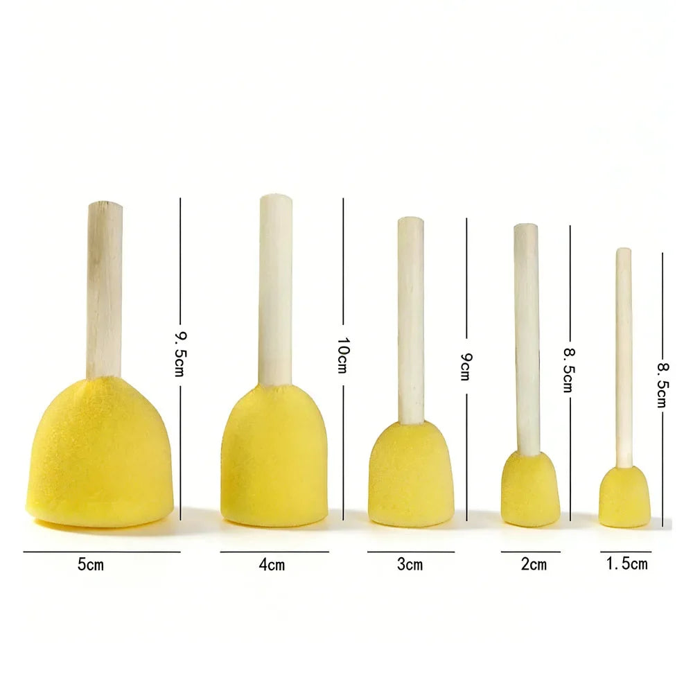 Kids Sponge Painting Brushes Set – 11pc DIY Art Craft Kit Kids Art Craft Set Qme
