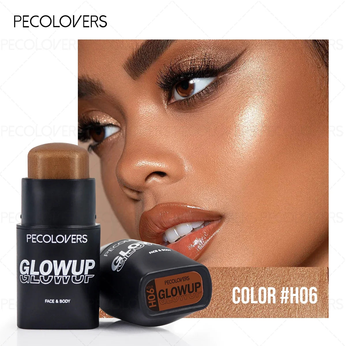 Waterproof Face Highlight Stick | Long-Lasting Natural Finish Face Highlight Stick Qme H06