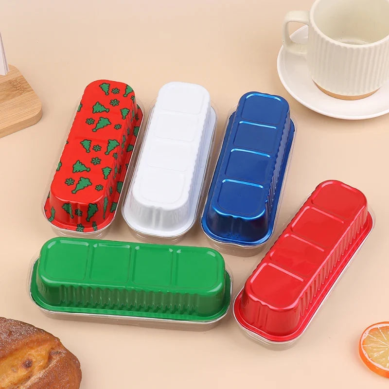 Mini Loaf Pans with Lids | Aluminum Foil Rectangle Cake Pan Set Mini Loaf Pan Set Qme