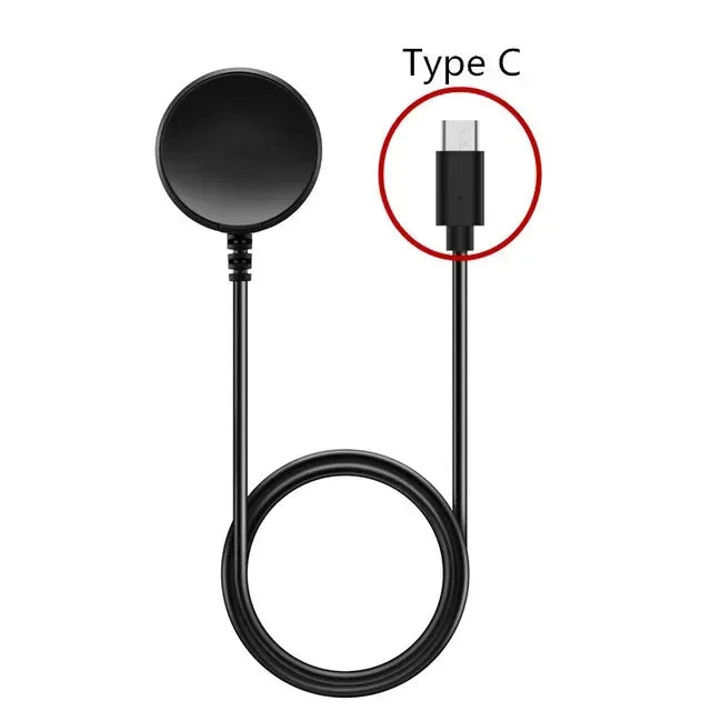 Samsung Galaxy Watch Magnetic Fast Charger USB-C | Watch 7 6 5 4 Smartwatch Charger Qme Type-C Charging
