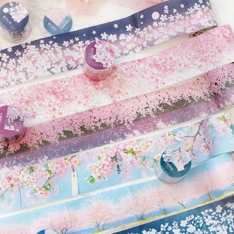 Sakura Cherry Blossom Washi Tape 2m | DIY Scrapbooking Decorative Washi Tape Qme